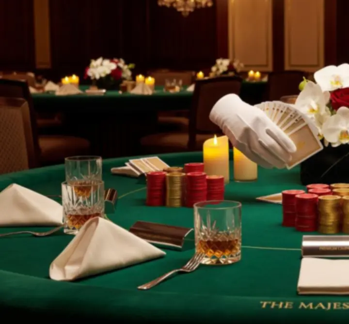 Stół kasynowy przygotowany na event Versa Event