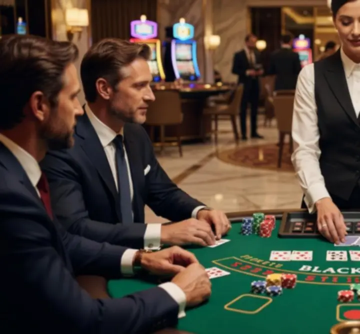 Stół blackjack w trakcie eventu kasynowego zorganizowanego przez Versa Event