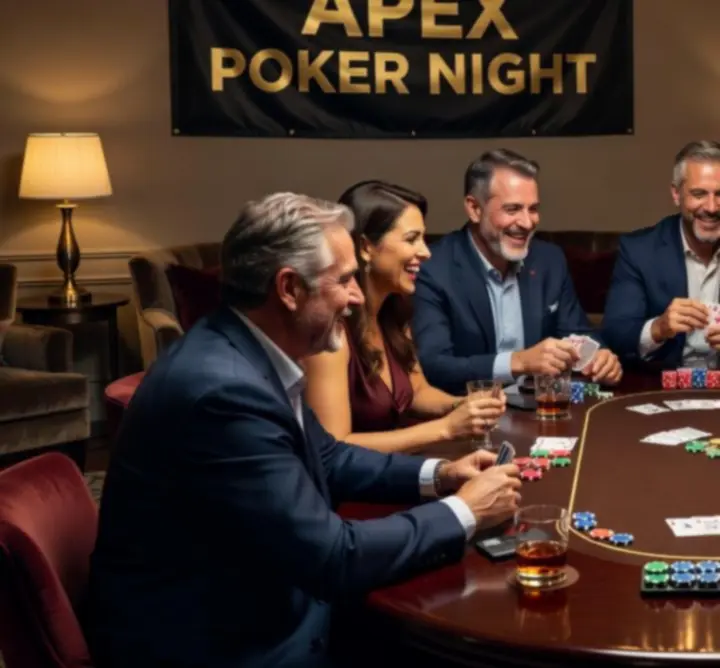 Goście bawiący się podczas wieczoru pokerowego organizowanego przez Versa Event